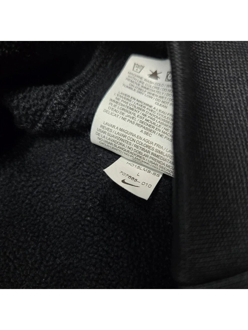 EUC Men's LARGE Nike Black Hockey Canada Performance Hoodie Full-Zip 707668-010